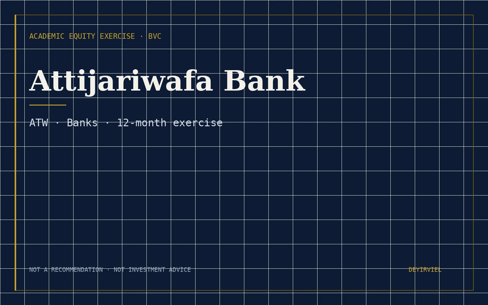 Attijariwafa Bank — ATW, Bourse de Casablanca, academic equity exercise